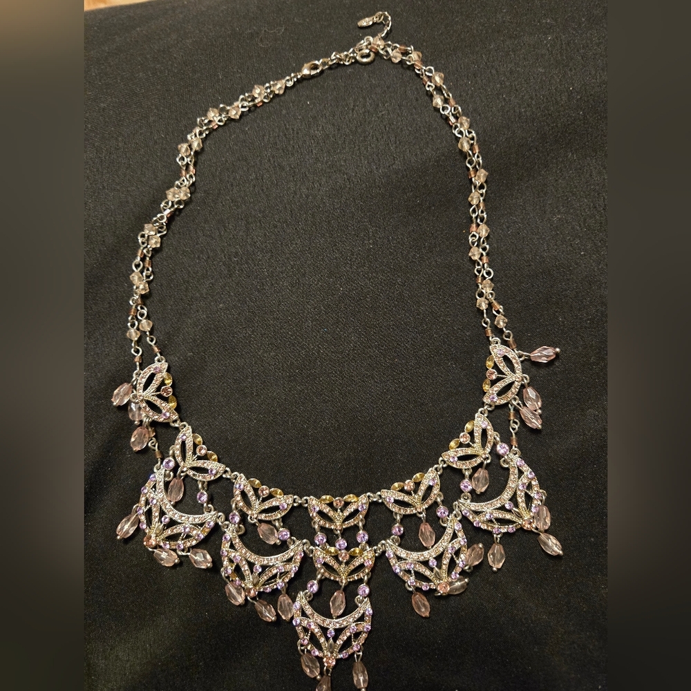Silver and Lavender Necklace